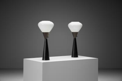  Asea Pair of Table Lamps by Lisa Johansson Pape for ASEA Sweden 1950s