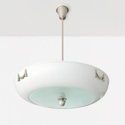  Asea SWEDISH GRACE ART DECO 7 LIGHT DOMED CHANDELIER BY ASEA 1930 