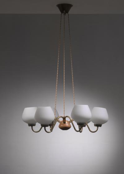  Asea Scandinavian Modern six arm chandelier