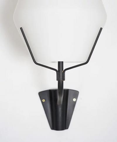  Asea Swedish Midcentury Wall Lamps in Metal and Glass by ASEA