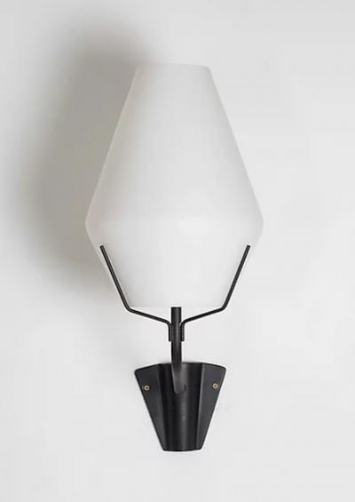  Asea Swedish Midcentury Wall Lamps in Metal and Glass by ASEA