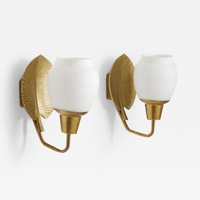  Asea Swedish Modern Brass Wall Lamps by ASEA