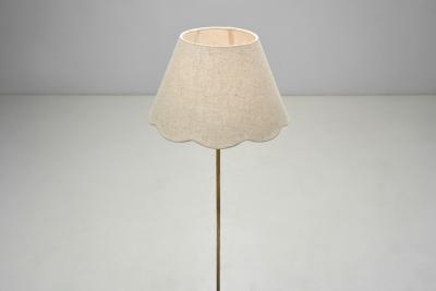  Asea Swedish Modern Brass and Cast Iron Floor Lamp for ASEA Sweden 1950s
