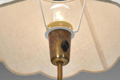  Asea Swedish Modern Brass and Cast Iron Floor Lamp for ASEA Sweden 1950s