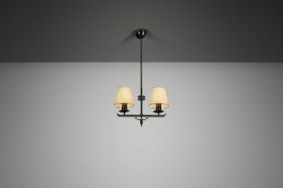  Asea Two Armed Art Deco Hanging Lamp by ASEA Sweden 1930s