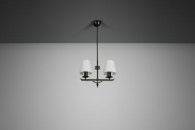  Asea Two Armed Art Deco Hanging Lamp by ASEA Sweden 1930s