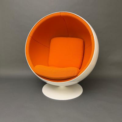  Asko Original Asko Ball Chair Eero Aarnio White and Orange Finland 1960s