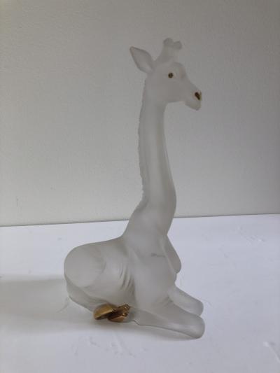  Asprey Asprey Rock Crystal 18k Gold Diamond Giraffe Sculpture