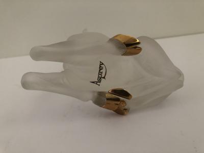  Asprey Asprey Rock Crystal 18k Gold Diamond Giraffe Sculpture