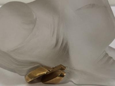  Asprey Asprey Rock Crystal 18k Gold Diamond Giraffe Sculpture