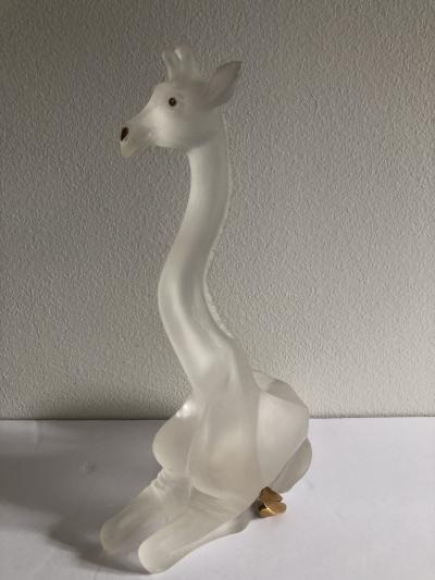  Asprey Asprey Rock Crystal 18k Gold Diamond Giraffe Sculpture