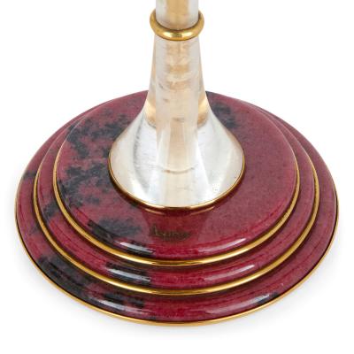  Asprey Rhodonite rock crystal and vermeil desk lamp by Asprey