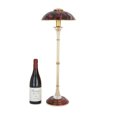  Asprey Rhodonite rock crystal and vermeil desk lamp by Asprey