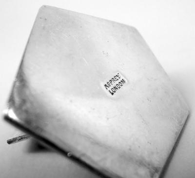  Asprey Set of 6 Asprey English Between the Wars Art Deco Place Card Holders