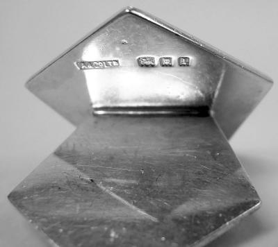  Asprey Set of 6 Asprey English Between the Wars Art Deco Place Card Holders