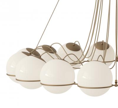  Astep Monumental Gino Sarfatti Model 2109 16 20 Chandelier in Black