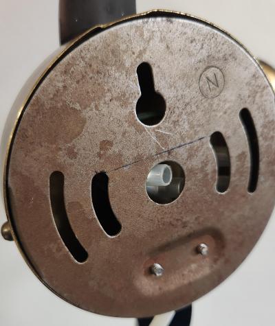  Astra ASTRA Brass Black Isolit Wall Lamp Norway 1950s