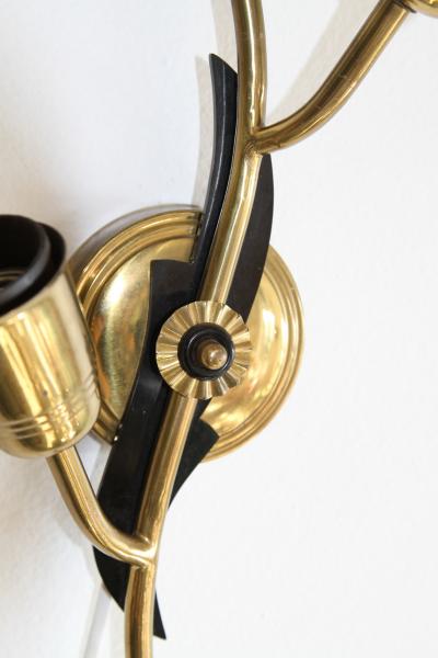  Astra ASTRA Brass Black Isolit Wall Lamp Norway 1950s