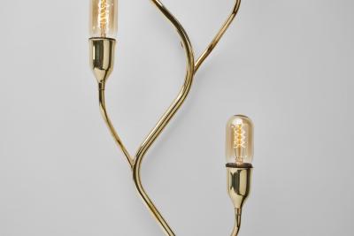  Astra Branch Shaped Brass Wall Lamps for Astra Norway Mid 20th Century