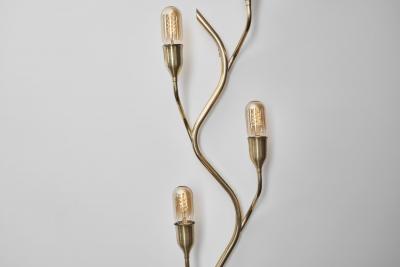  Astra Pair of Branch Shaped Brass Wall Lights for Astra Norway Mid 20th Century