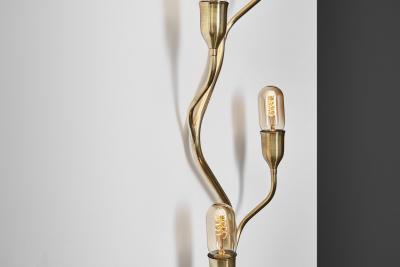  Astra Pair of Branch Shaped Brass Wall Lights for Astra Norway Mid 20th Century