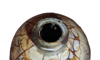  Atelier Cerenne of Vallauris Large Atelier C renne Ceramic Lamp Base with Sgraffito Nude Vallauris c 1950