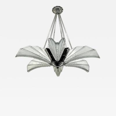  Atelier E J G French Art Deco Chandelier Pendant by Atelier E J G