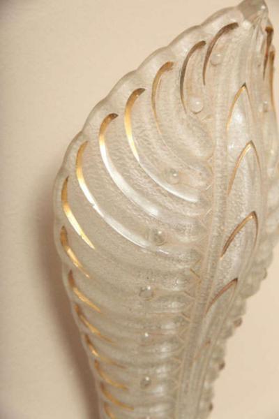  Atelier Petitot Ezan Glass Pair of Wall Sconces by Ezan