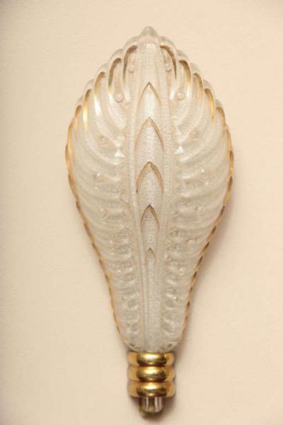  Atelier Petitot Ezan Glass Pair of Wall Sconces by Ezan