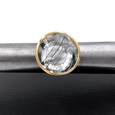  Atelier Tom Munsteiner Atelier Munsteiner Magic Face Black Tourmaline Quartz One of a Kind Gold Ring