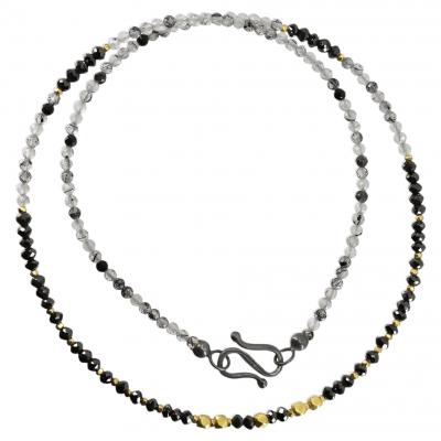  Atelier Zobel Black Diamond Tourmaline Quartz Gold Oxidized Silver Necklace Atelier Zobel 25