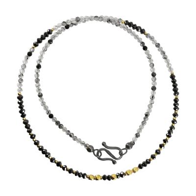  Atelier Zobel Black Diamond Tourmaline Quartz Gold Oxidized Silver Necklace Atelier Zobel 25