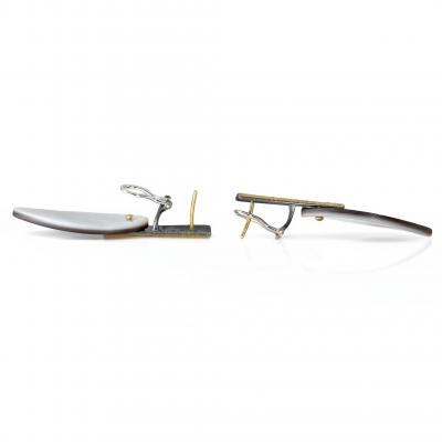 Atelier Zobel Mother of Pearl White Diamond Gold Oxidized Silver Earrings Atelier Zobel 2025