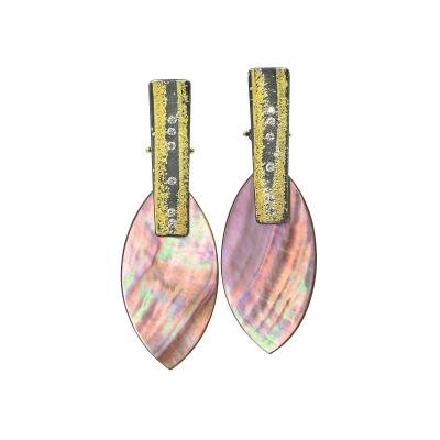  Atelier Zobel Mother of Pearl White Diamond Gold Oxidized Silver Earrings Atelier Zobel 2025