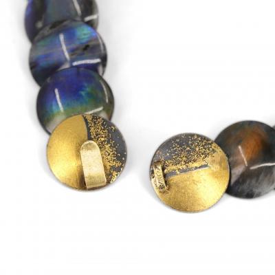  Atelier Zobel Spectrolite Labradorite Gold Oxidized Silver Disc Necklace Atelier Zobel 2026