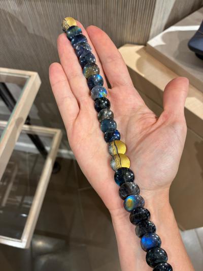  Atelier Zobel Spectrolite Labradorite Gold Oxidized Silver Disc Necklace Atelier Zobel 2026