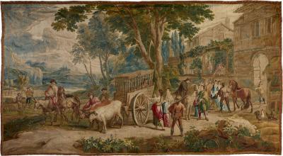  Atelier d Urban et Daniel III Leyniers Massive antique Flemish tapestry of Don Quixote by Leyniers