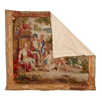  Atelier d Urban et Daniel III Leyniers Rare 18th century wool and silk tapestry by Leyniers