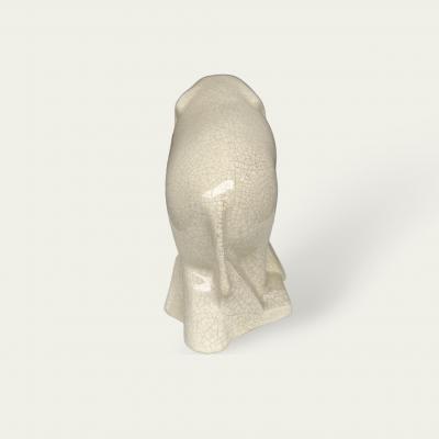  Atelier de Sainte Radegonde Atelier de Sainte Radegonde Art Deco Cream Ceramic Elephant