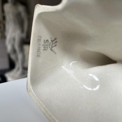  Atelier de Sainte Radegonde Atelier de Sainte Radegonde Art Deco Cream Ceramic Elephant