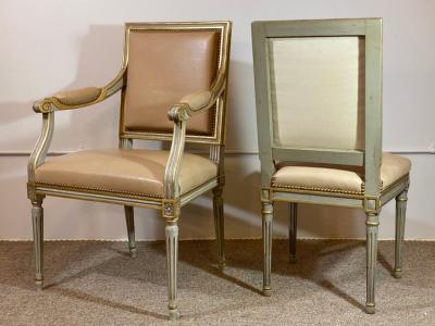  Ateliers Philippe Coudray Set of Louis XVI Style Philippe Coudray Ateliers Dining or Conference Chairs