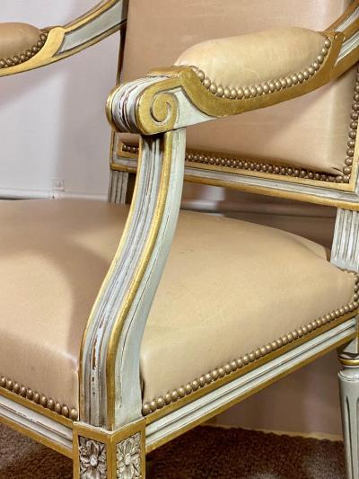  Ateliers Philippe Coudray Set of Louis XVI Style Philippe Coudray Ateliers Dining or Conference Chairs