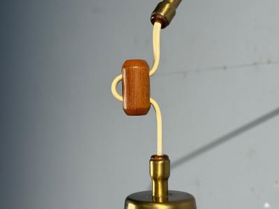  Atelje Lyktan Atelj Lyktan Articulating Wall Light Brass Cane Teak Sweden 1970s