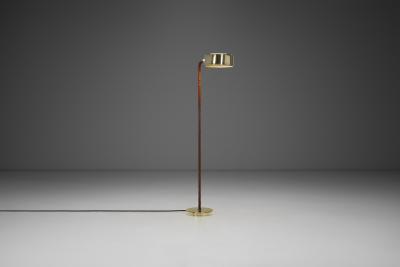  Atelje Lyktan Leather Floor Lamp by Atelj Lyktan Sweden second half of the 20th century