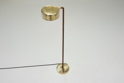  Atelje Lyktan Leather Floor Lamp by Atelj Lyktan Sweden second half of the 20th century