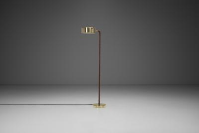  Atelje Lyktan Leather Floor Lamp by Atelj Lyktan Sweden second half of the 20th century
