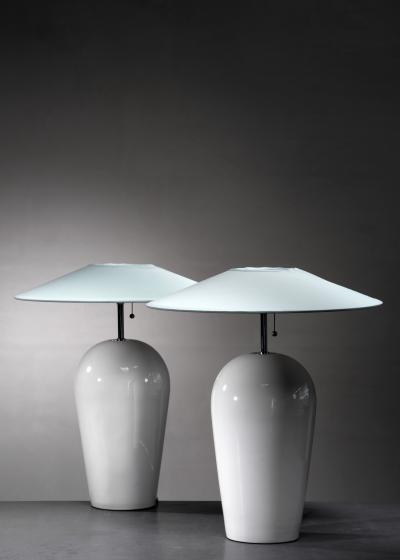  Atelje Lyktan Pair of ceramic table lamps by Atelj Lytkan