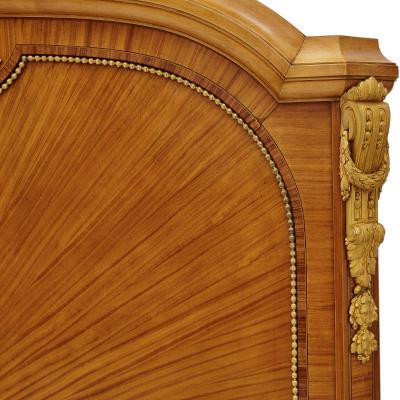  Au Gros Ch ne Antique Parisian Marquetry and Gilt Bronze Bed by Au Gros Ch ne