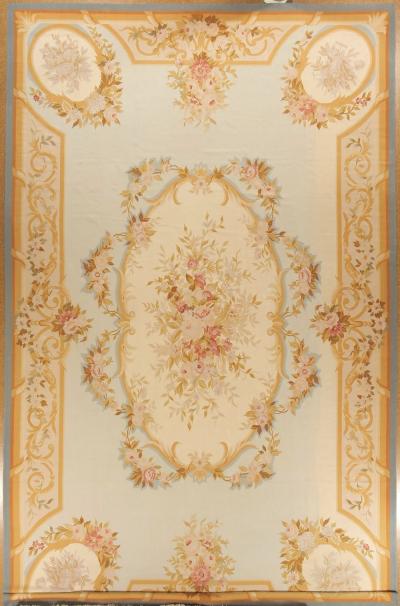  Aubusson 13 7 x 22 2 Aubusson Rug 196 Blue Meter Size 414 x 676