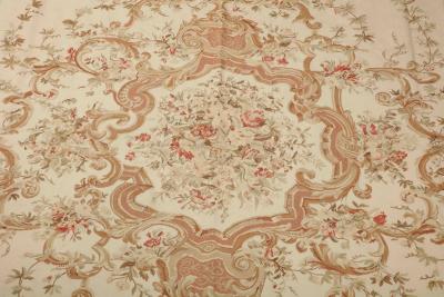  Aubusson Flowers and Garlands French Aubusson Rug 19th Century 1920s France